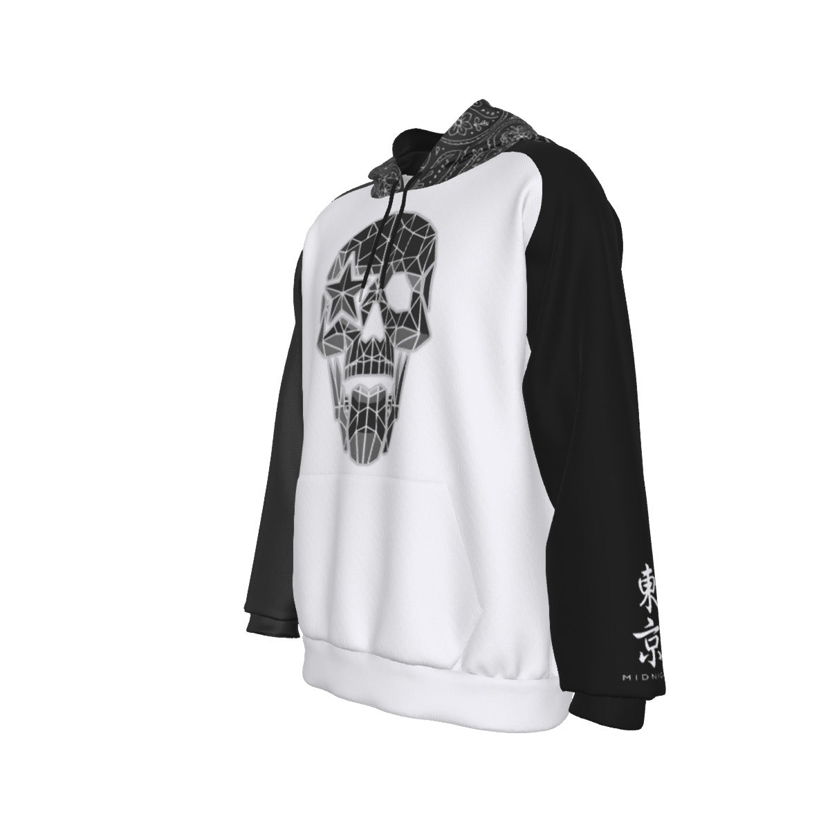 Dark Skull Raglan Fleece Hoodie