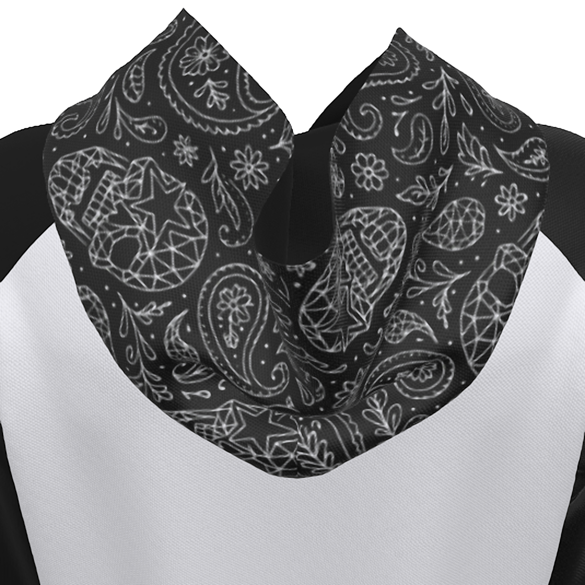 Dark Skull Raglan Fleece Hoodie
