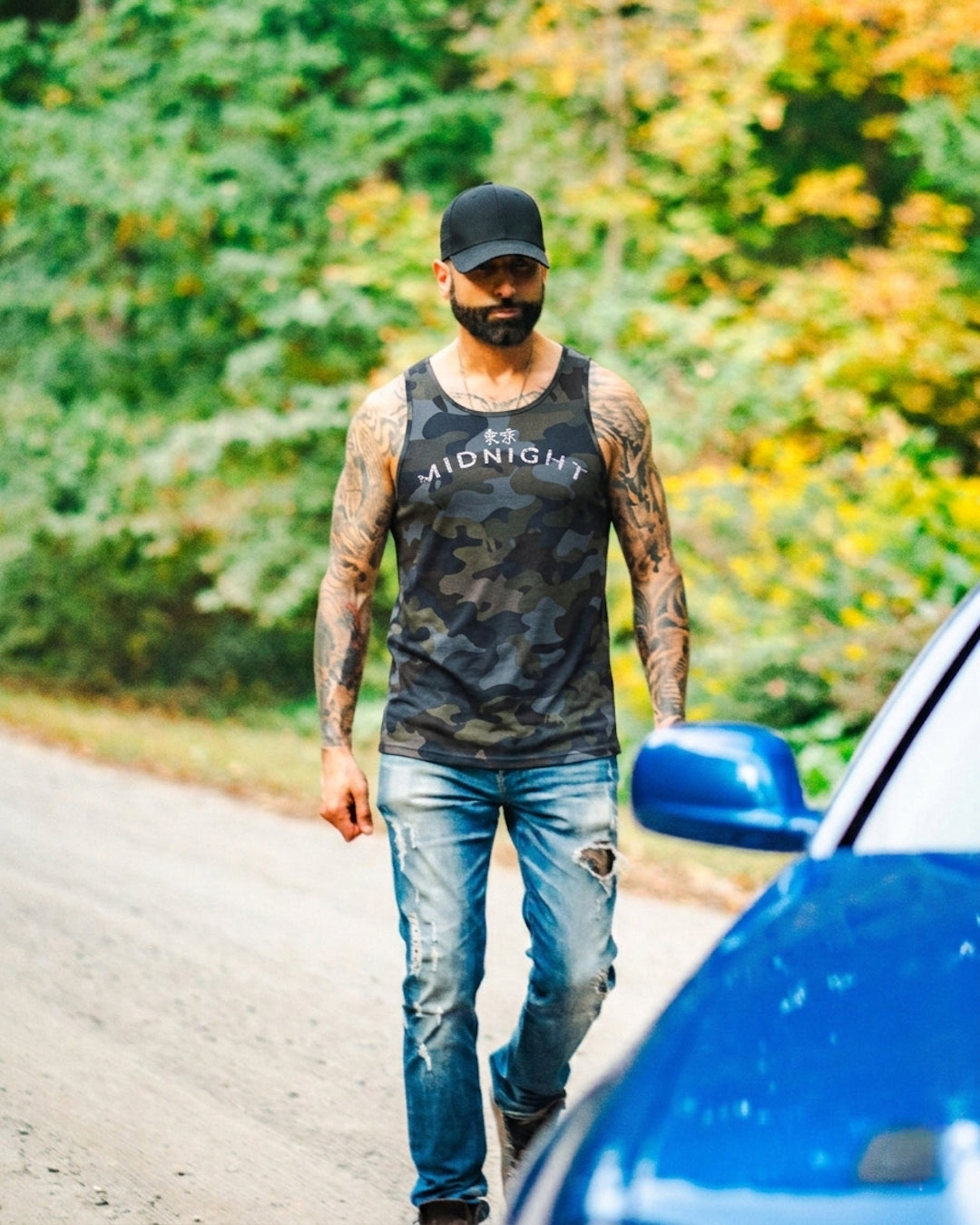 Dark Camo Skull Tank Top